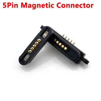  5Pin Magnetyczny Pogo Pin 5 P DC Wodoodporny Sprężynowy Kontakt Nagłówka dla Сильноточного kabla do Transmisji Danych Sonda