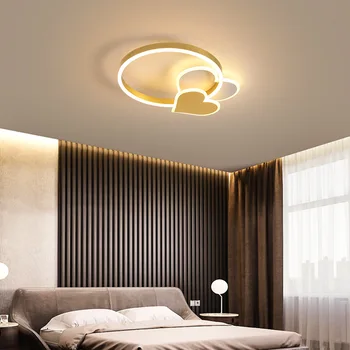  Główna sypialnia lampa sufitowa ciepła romantyczna miłość jest twórcza osobowość przez cały gabinet lampa sufitowa prosty, nowoczesny światło do pokoju dziecięcego