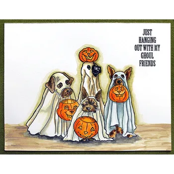  Przezroczyste Znaczki Psa na Halloween z Dyni w ustach Przezroczysty Stempel Diy, scrapbooking, Biżuteria dla karty z Pozdrowieniami, Nowość 2019
